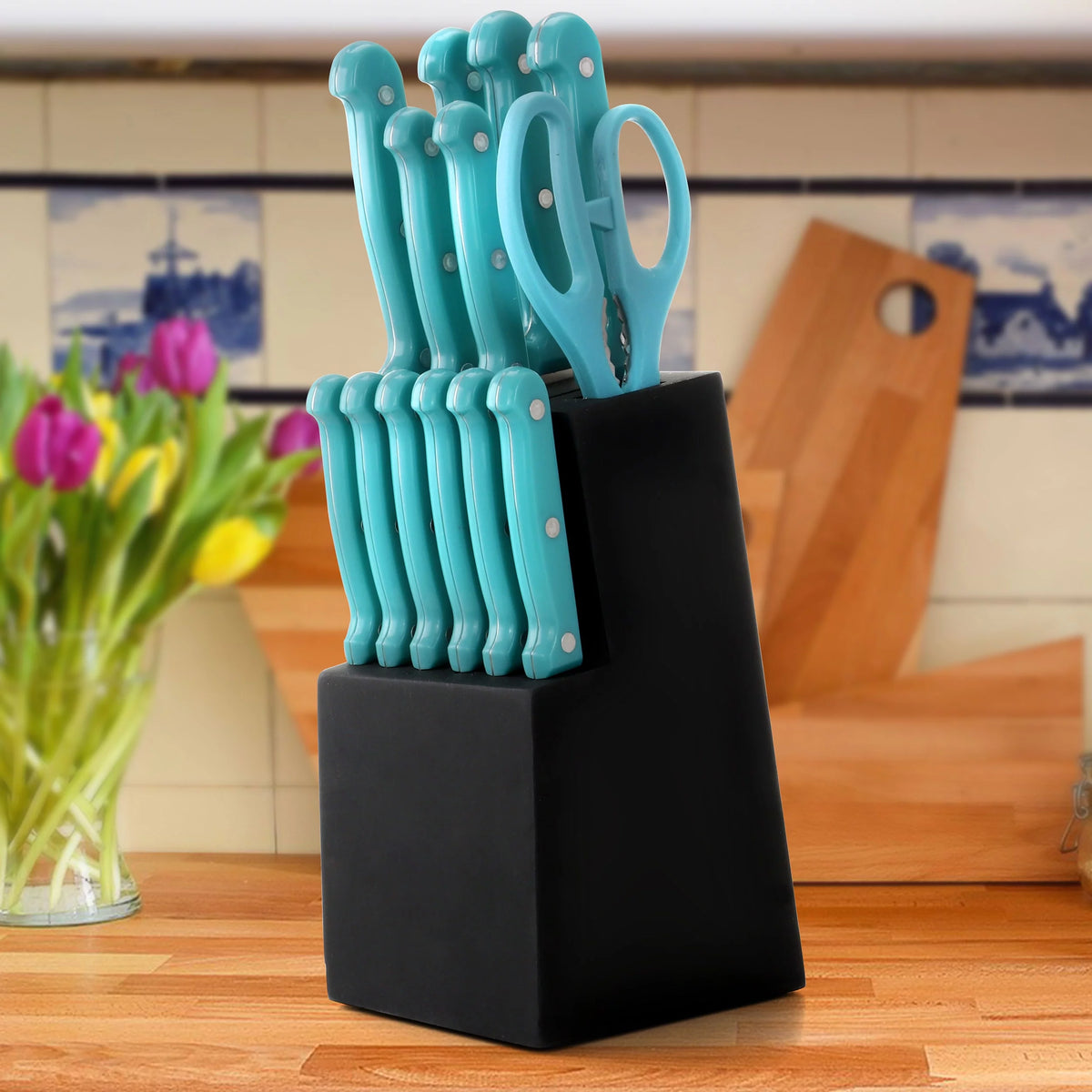 14 Piece Cutlery Set in Teal Z4833