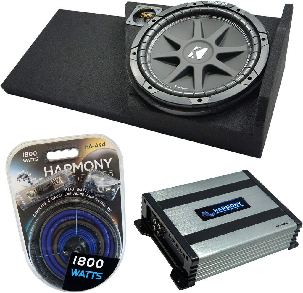 Kicker Bundle Comp C10 Single 10 Sub Box Harmony HA-A400.1 X188