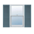 Custom Cathedral Top Louver Shutters with Shutter-Loks, Per Pair H37948