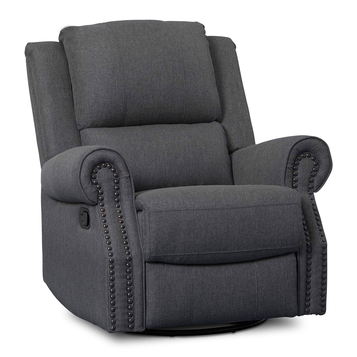 Charcoal Nursery Recliner Glider Swivel Chair O1239