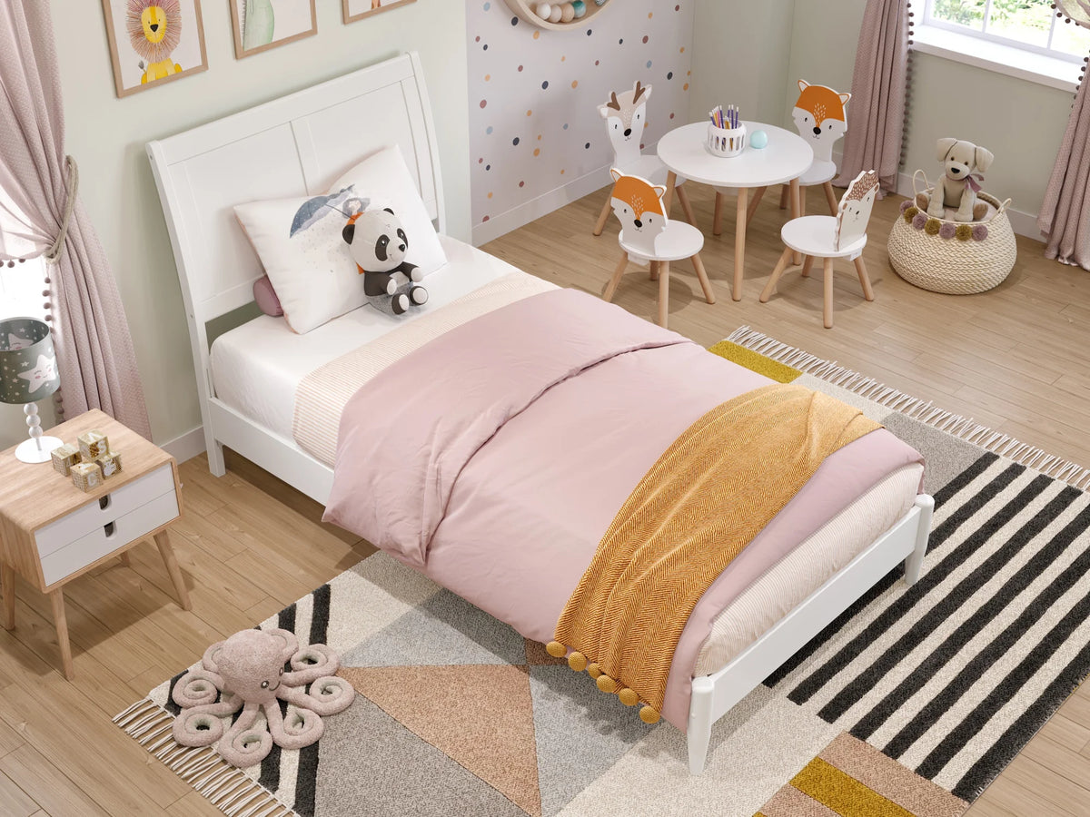 Twin Solid Wood Sleigh Platform Bed K50750