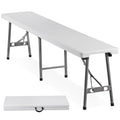 White 6ft Plastic Folding Bench H4454