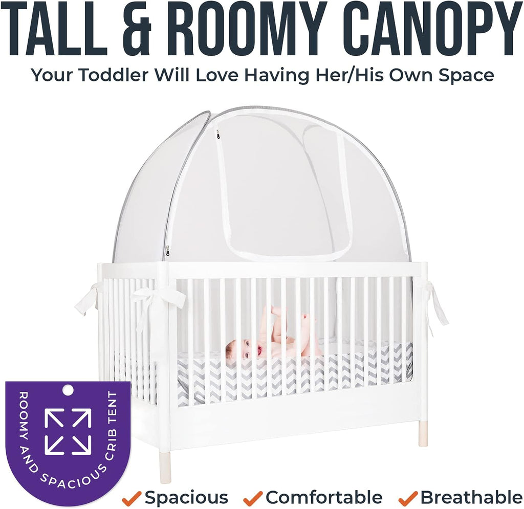 Infant Mosquito Netting Pop-Up Canopy Cover for Standard Cribs P780