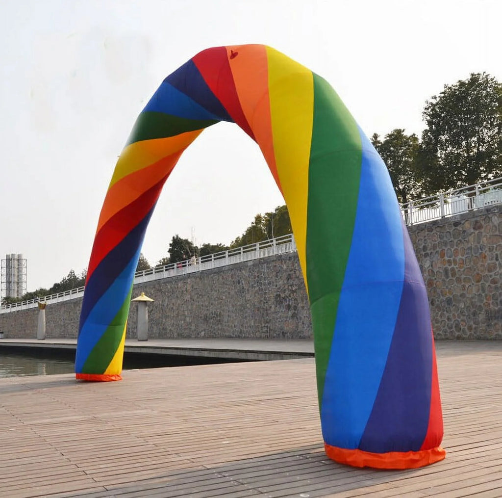 39.4ft Inflatable Rainbow Advertising Arch Oxford Cloth with Fixed Rope E767