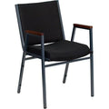 Black Dot Fabric Stack Chair with Arms L219