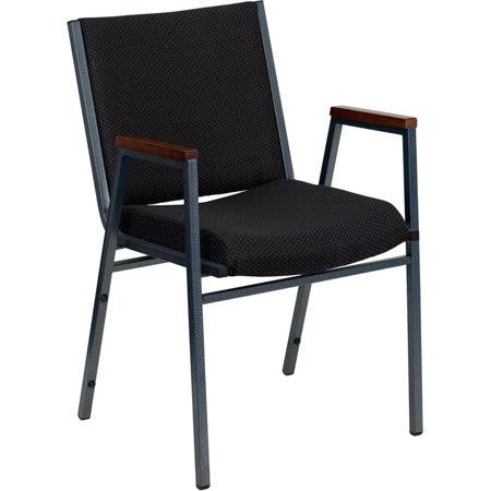 Black Dot Fabric Stack Chair with Arms L219