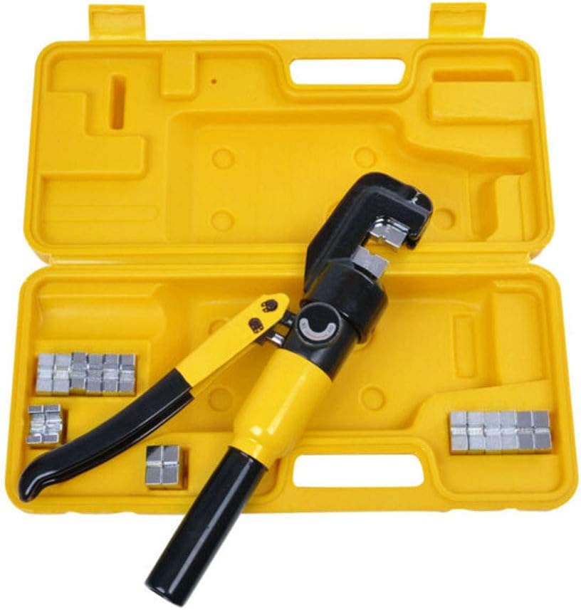 10 Ton Hydraulic Hand Crimper Tool Set with 9 Pairs of Dies C64000