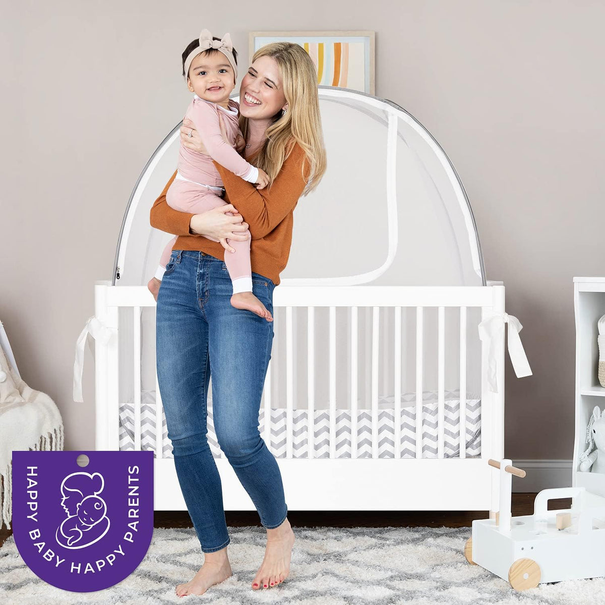 Infant Mosquito Netting Pop-Up Canopy Cover for Standard Cribs P780