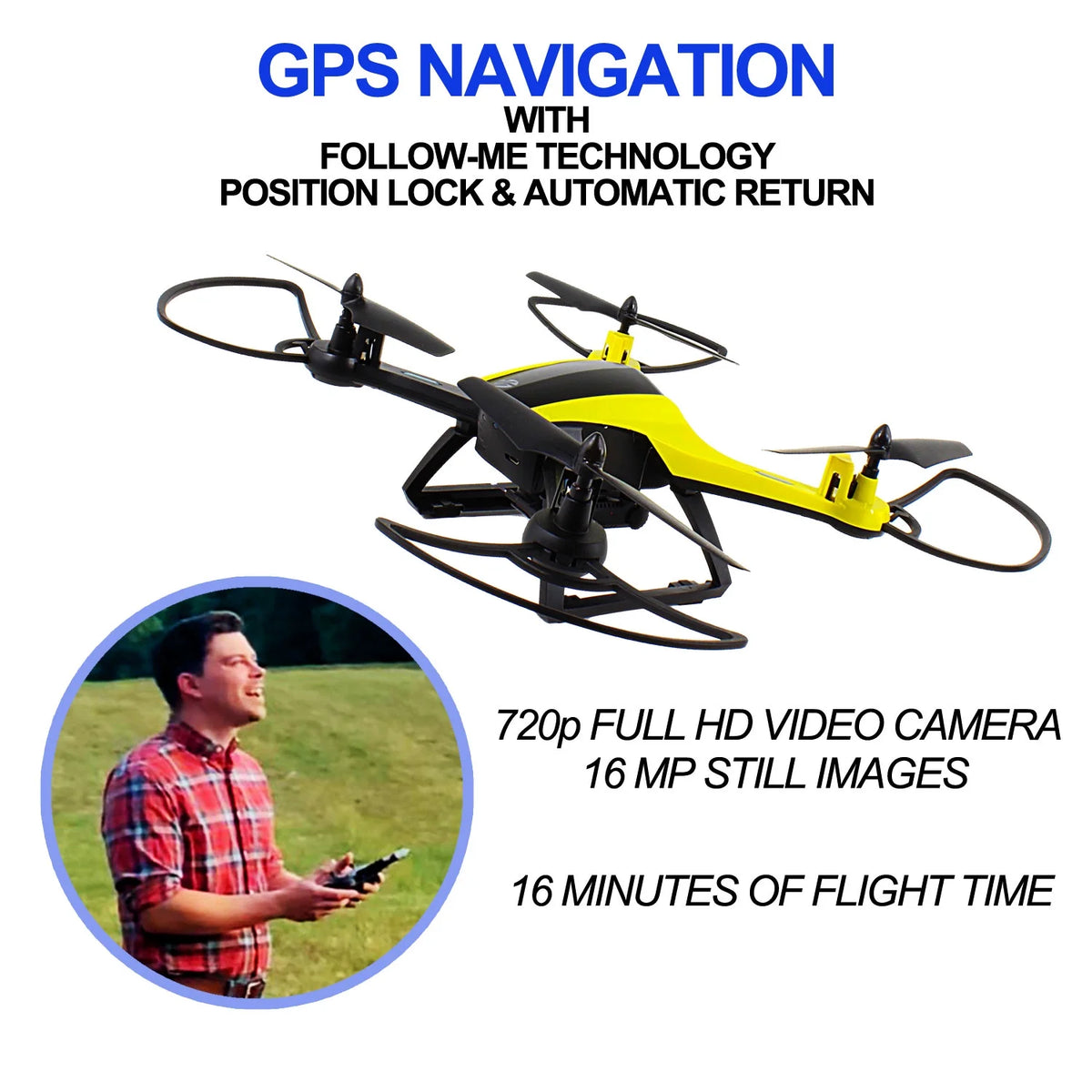 Black and Yellow Aerial Camera Drone Z227