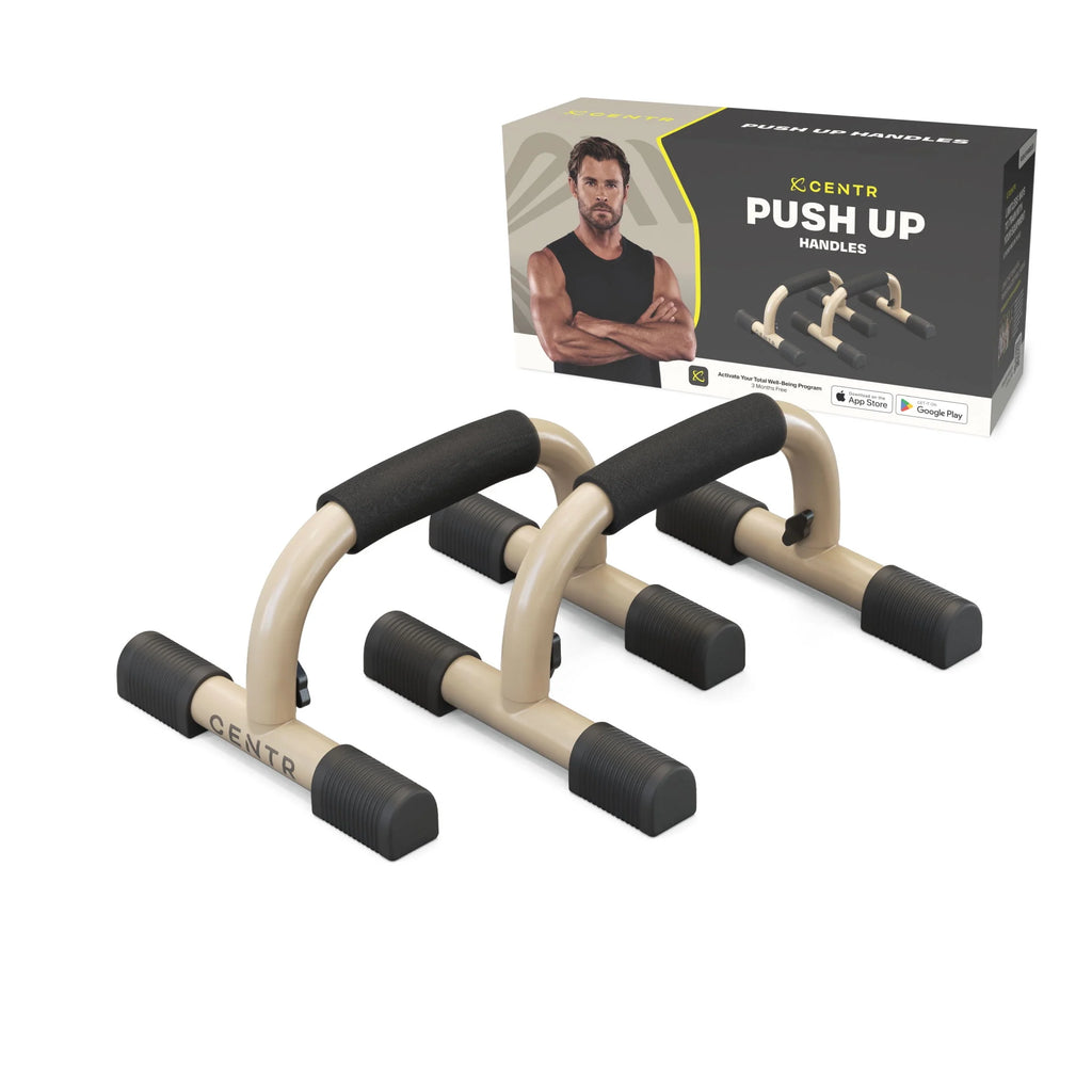 Push up Bars, Slip-Resistant Grips, Sand Brown, 2-Pack B5529