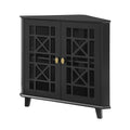 Black Corner Accent Cabinet Y508