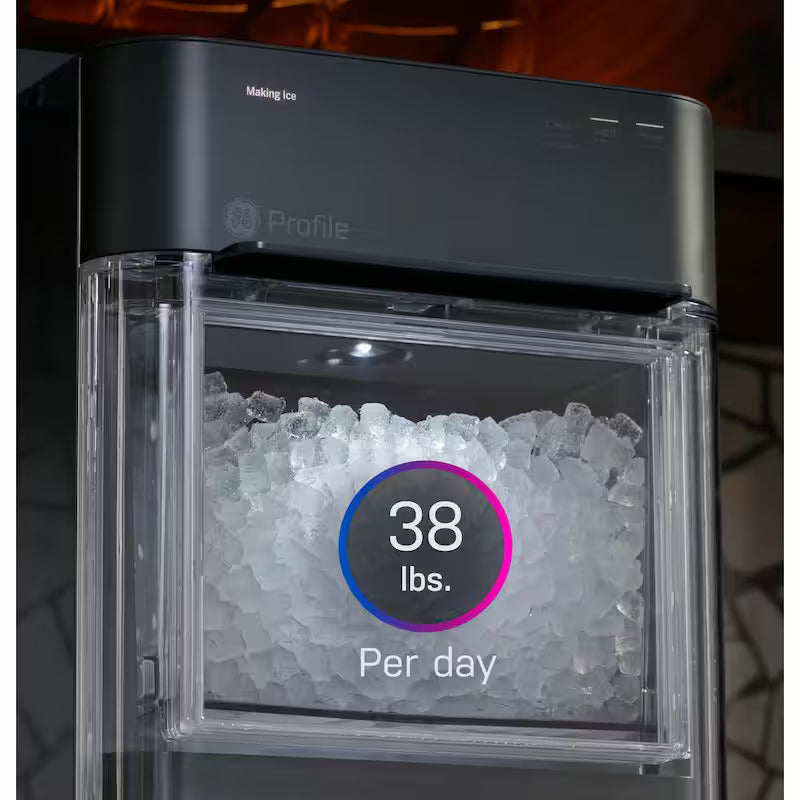 24 lb Portable Nugget Ice Maker in Black Stainless Q6217