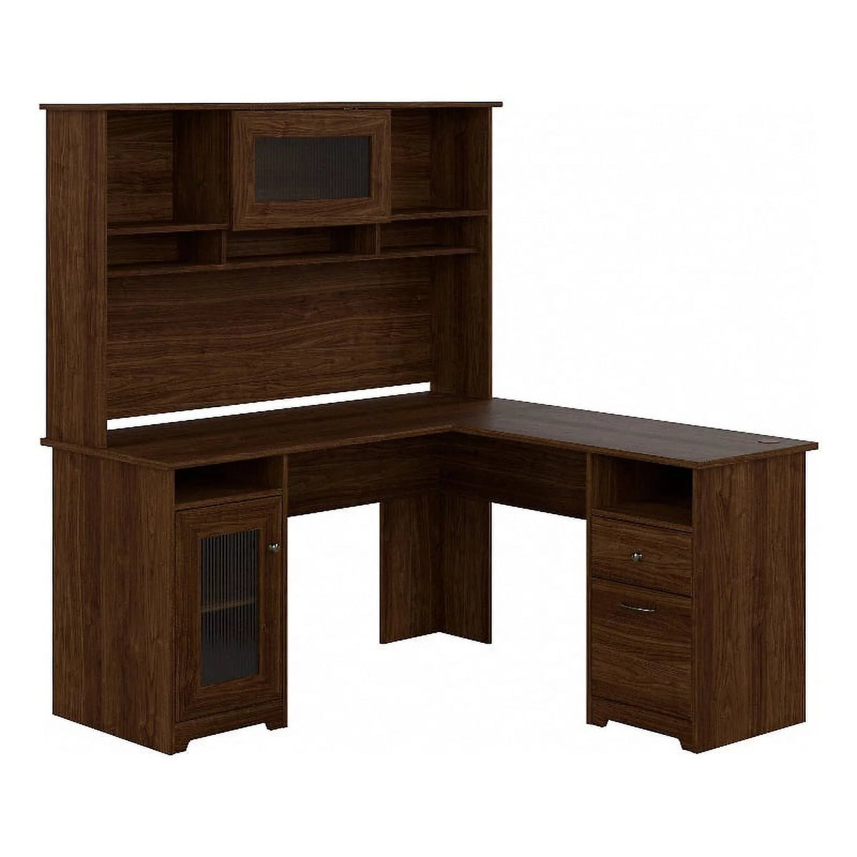 L Shaped Computer Desk with Hutch Z3446