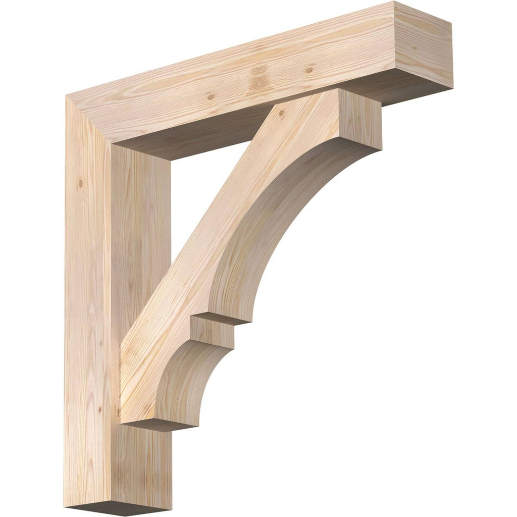 Smooth Bracket with Offset Brace, Douglas Fir E533