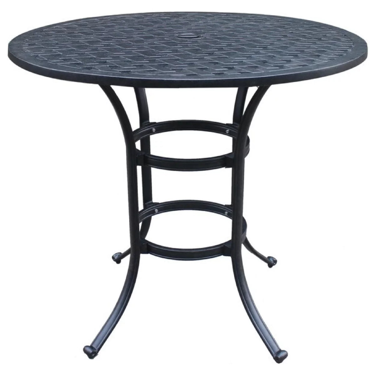 42" Aluminum Round Bar Table with Umbrella Hole N66546
