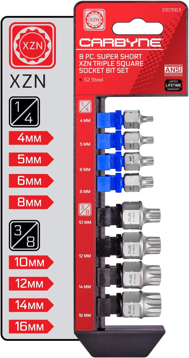 8 Piece 4mm to 16mm S2 Steel Socket Bit Set L890