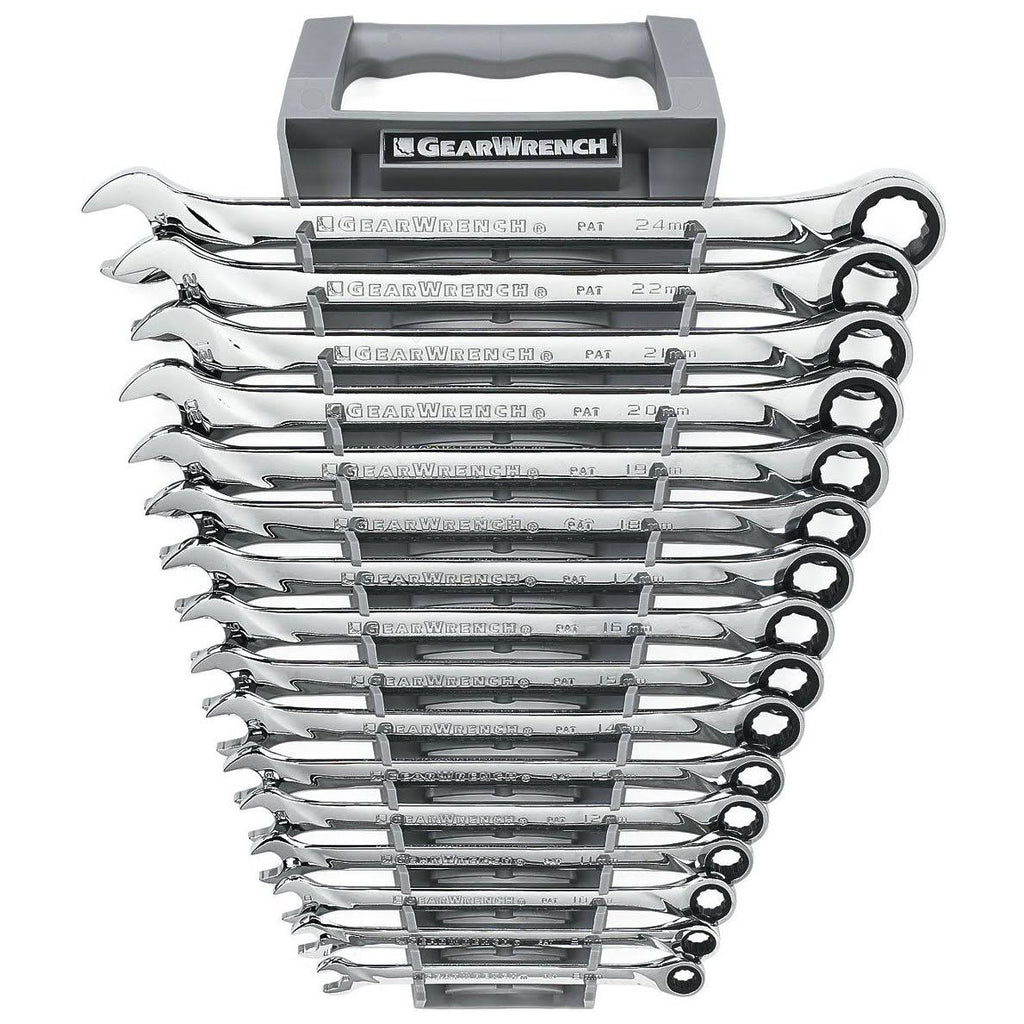16 Piece Metric Ratcheting Combination Wrench Set E209198