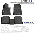 Odorless All Weather Car Floor Mats Full Set Front & Rear Row D7744