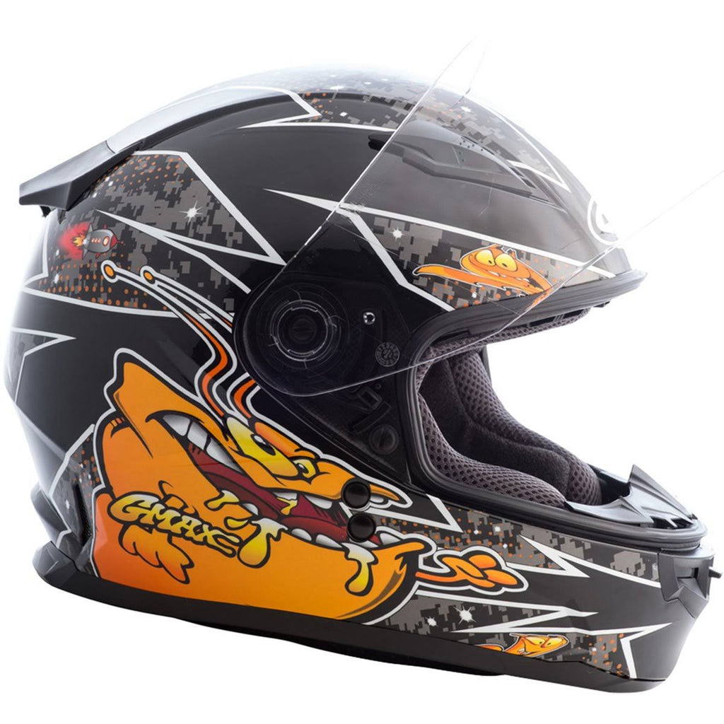 Full Face Alien Helmet Black/Blue N6639