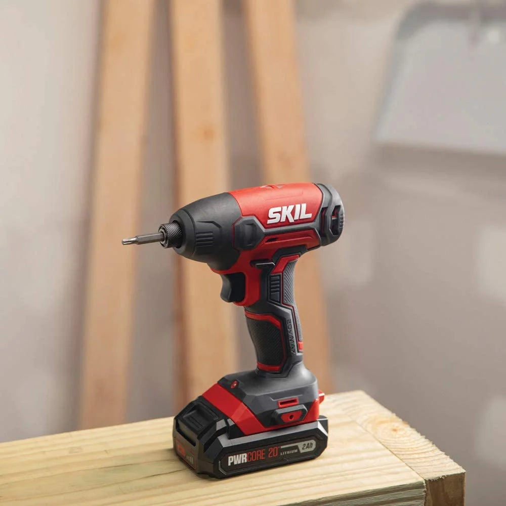 20V Cordless 1/4'' Hex Impact Driver Kit with 2.0Ah Battery & Charger P758