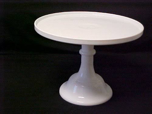 White Milk Glass Cake Stand K51098
