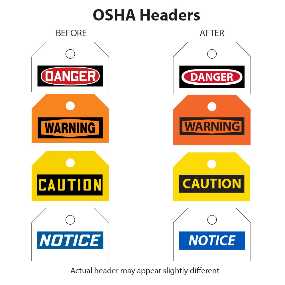Lockout Tags, Danger Do Not Operate, Tear & Water Resistant PF-Cardstock, 6.25"x 3", Pack of 2 G620