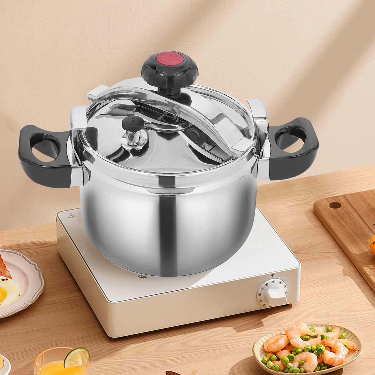 5L 60kpa Stainless Steel Pressure Cooker L765