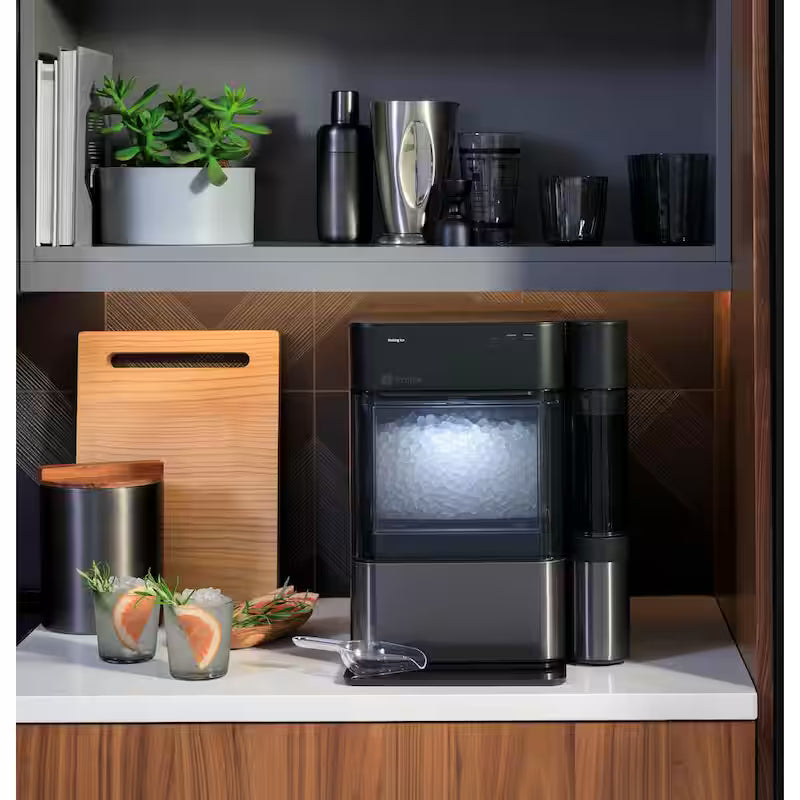 24 lb Portable Nugget Ice Maker in Black Stainless Q6217