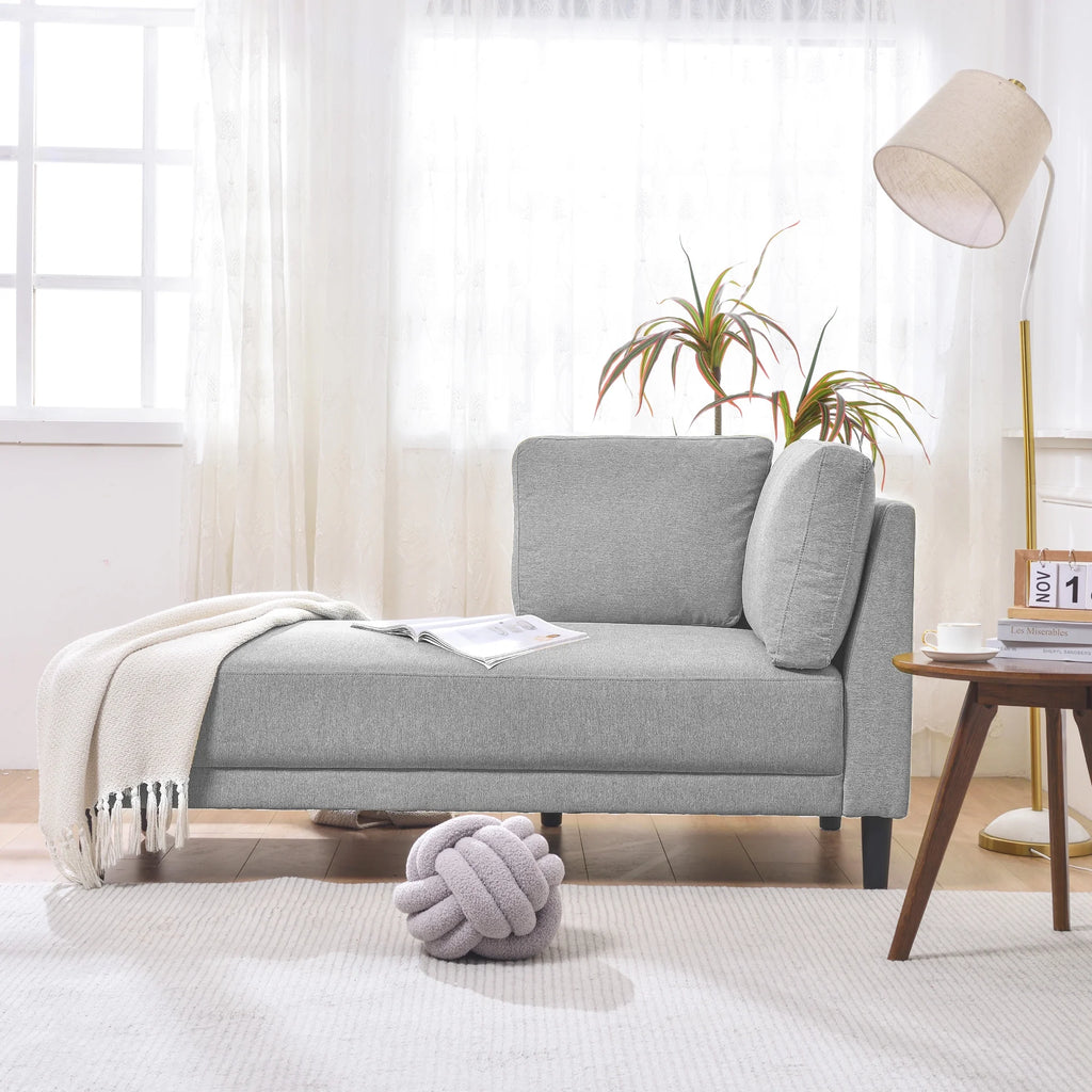 Upholstered Chaise Lounge Sofa Chair with Armrest W216884