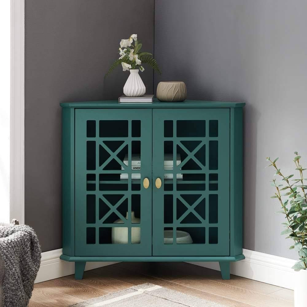 Black Corner Accent Cabinet Y508