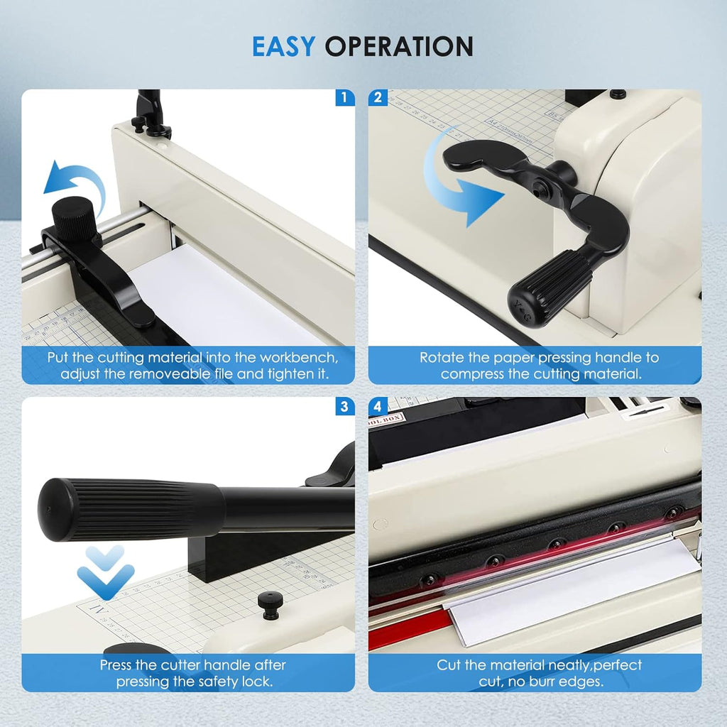 Heavy Duty 12 Guillotine Paper Cutter 500 Sheets Capacity Paper Trimmer U2347