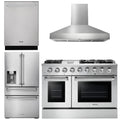 48 Propane Gas Range, Range Hood, Refrigerator with Water and Ice Dispenser, Dishwasher I6121