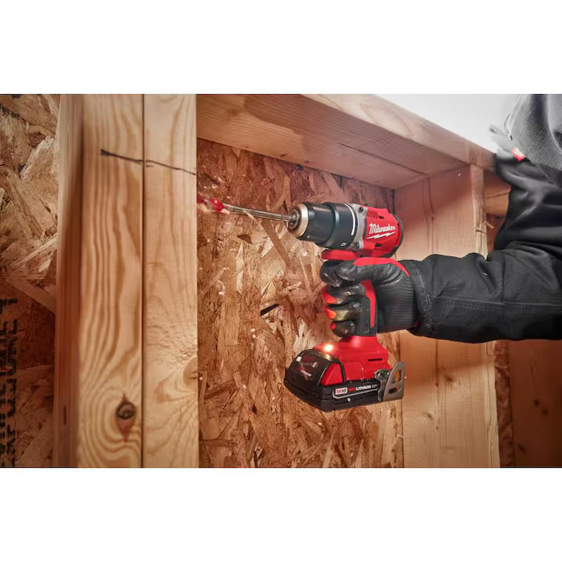 18V Lithium-Ion Brushless Cordless Compact Drill/Driver with Battery, Charger & Bag D491