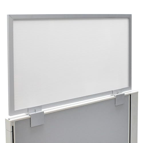 White 12" x 48" Polycarbonate Desk Privacy Panel Z165