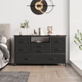 8 Drawer Dresser TV Stand with Electrical Outlet and LED Lights T45874