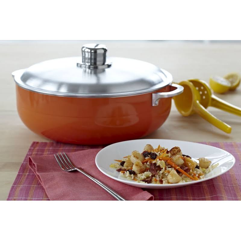 2-Piece Ceramic Nonstick Caldero Set Orange F57856