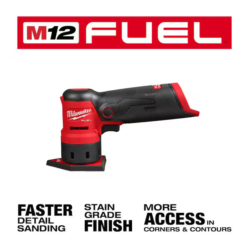 12V Cordless Orbital Detail Sander with Sanding Sheets & Sponge Pad A1601