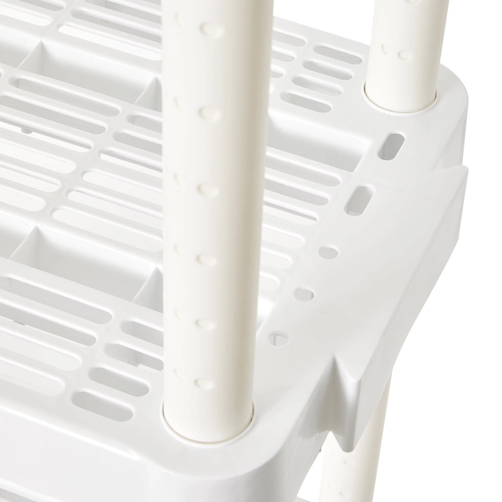 White 4 Shelf Adjustable Height Storage Unit (2 Pack) R681014