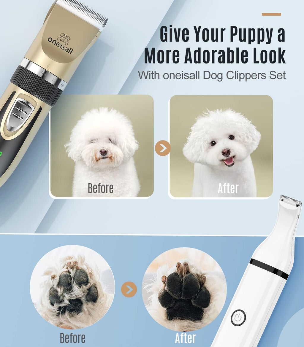 2 in 1 Cordless Dog Clippers and Paw Trimmer Kit Pack of 2 W7676