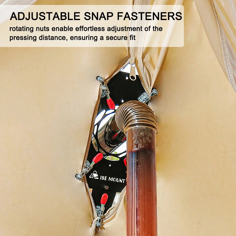 Tent Chimney Anti-Scald Plate Clip-on Stove Jack Camping Tent Protector D37873