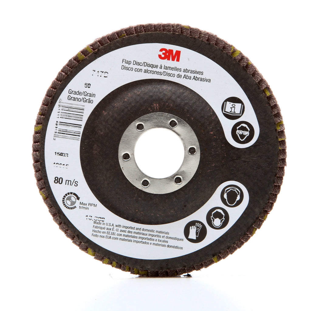 4-1/2 in x 5/8-11 Internal 60 X-weight Flap Disc, 10 per Case Y923971
