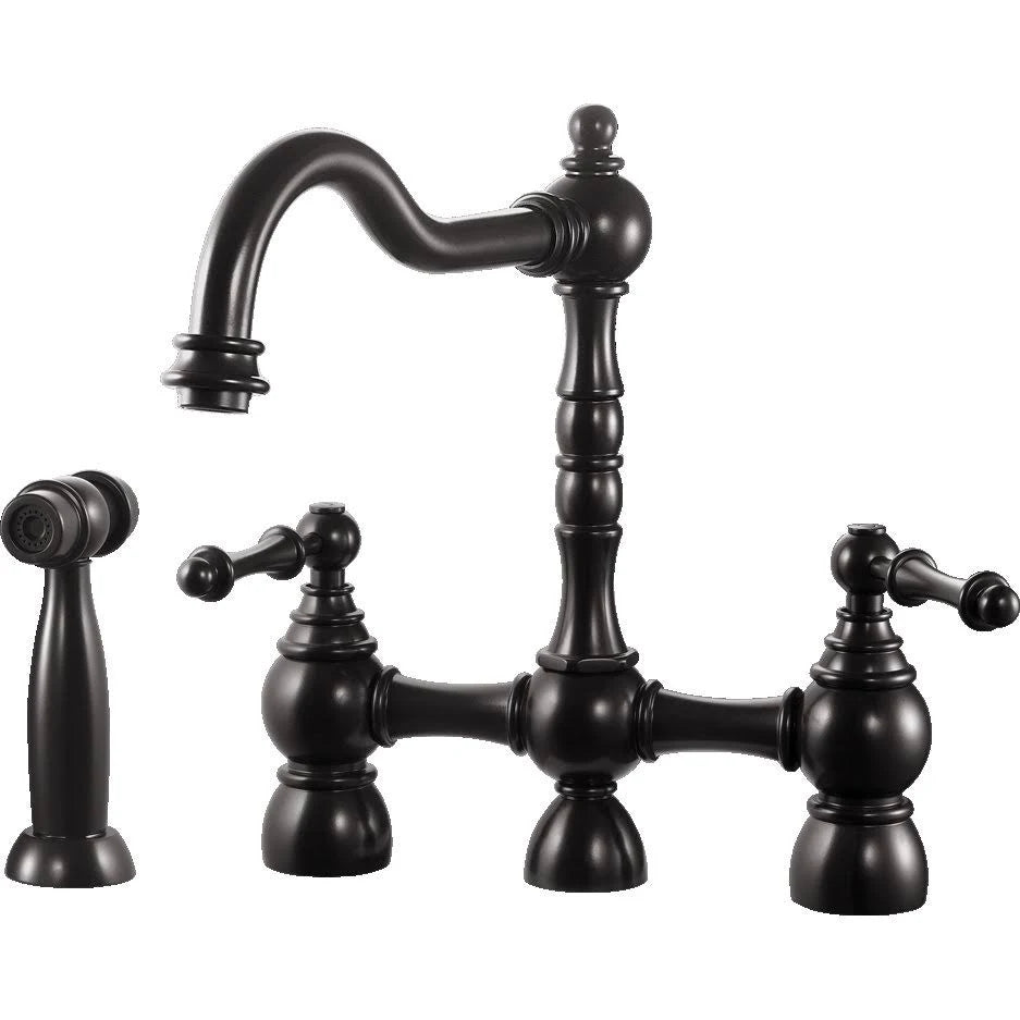 Oil Rubbed Bronze Kitchen Faucet with Sidespray F1143