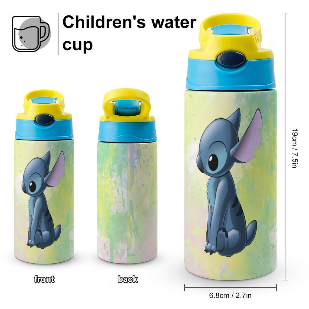 Stainless Steel Vacuum Insulated Children's Water Bottle with Straw A5061