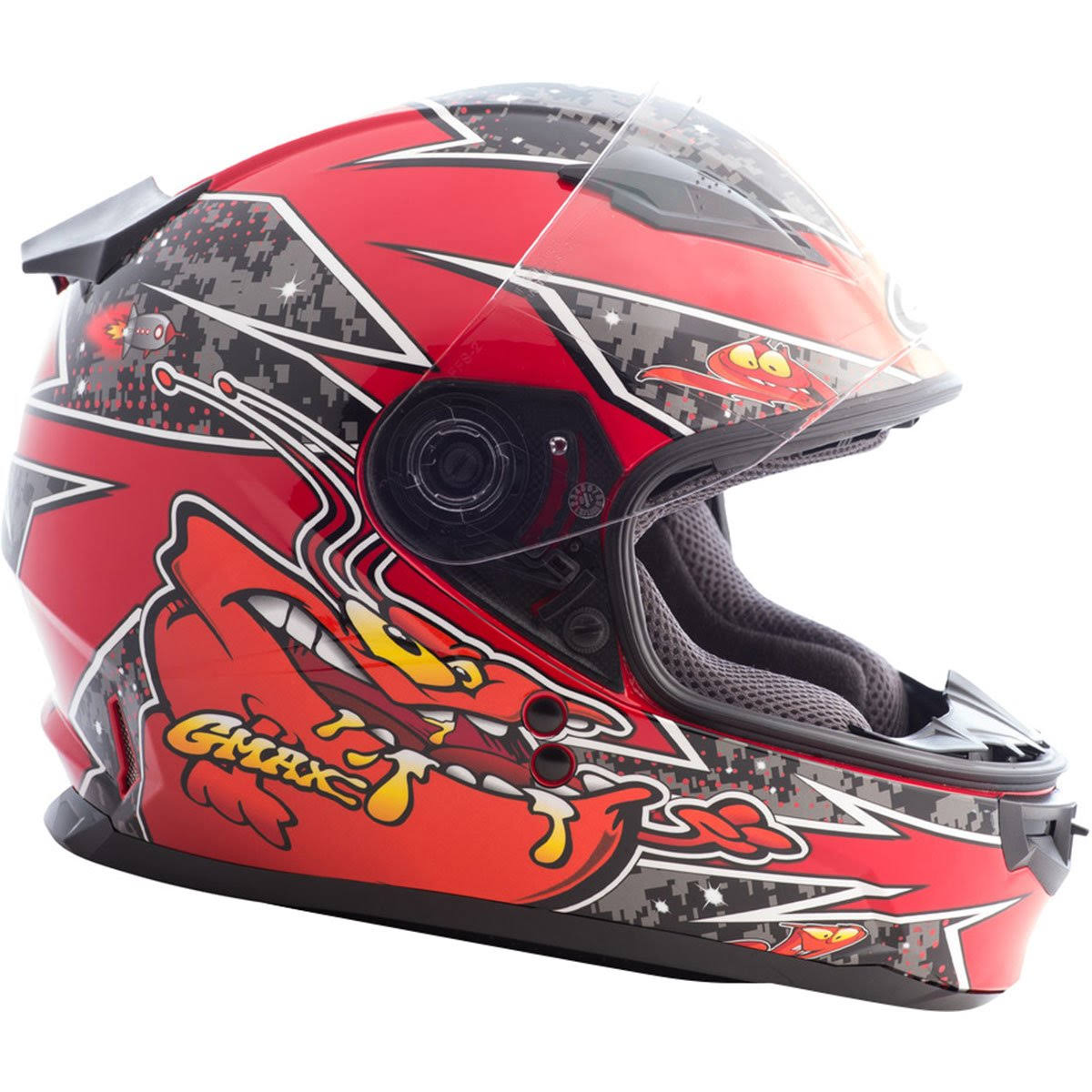 Full Face Alien Helmet Black/Blue N6639