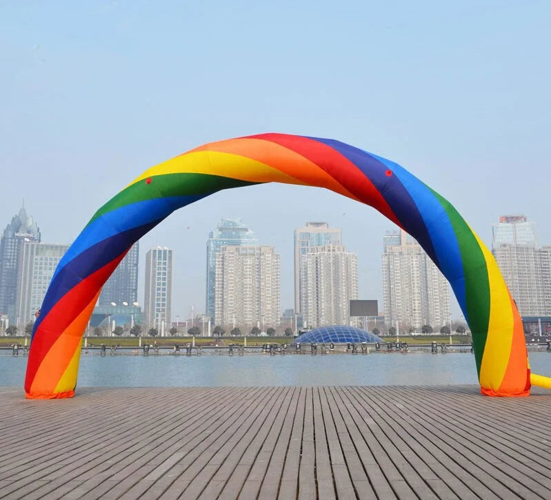 39.4ft Inflatable Rainbow Advertising Arch Oxford Cloth with Fixed Rope E767