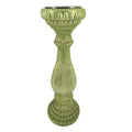 Shiny Metalic Green Pillar Candle Holder 5.5x15 Inches N435417