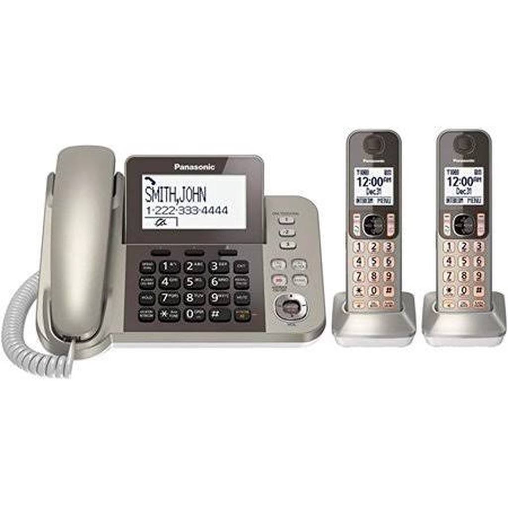 Corded Cordless Phone System with Answering Machine 2 Handsets G456849