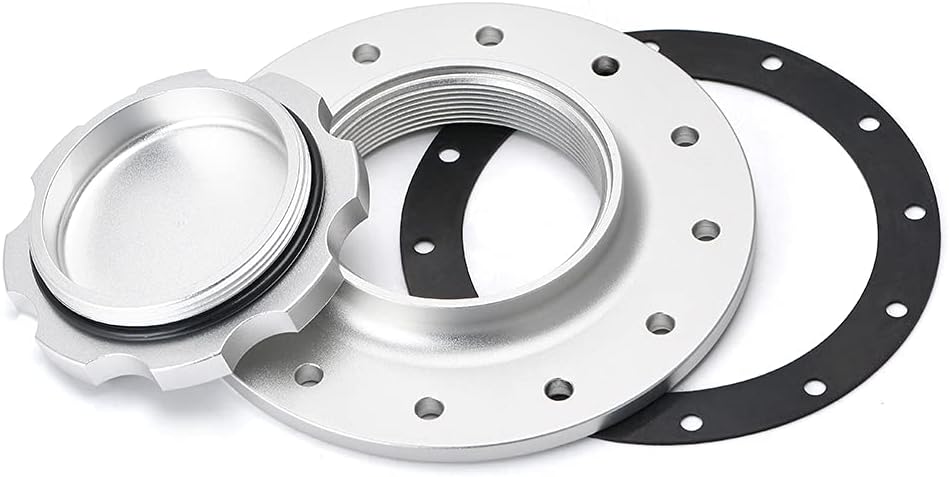 Billet Aluminum Fuel Cell Gas Cap with 12 Hole Cell Bung and Gasket Pack of 2 K52746