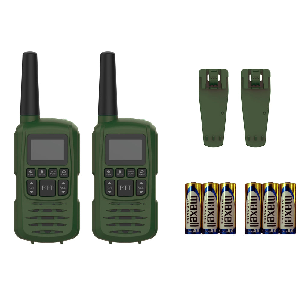 Green 22 Channel 2 Pack Walkie Talkie W32363