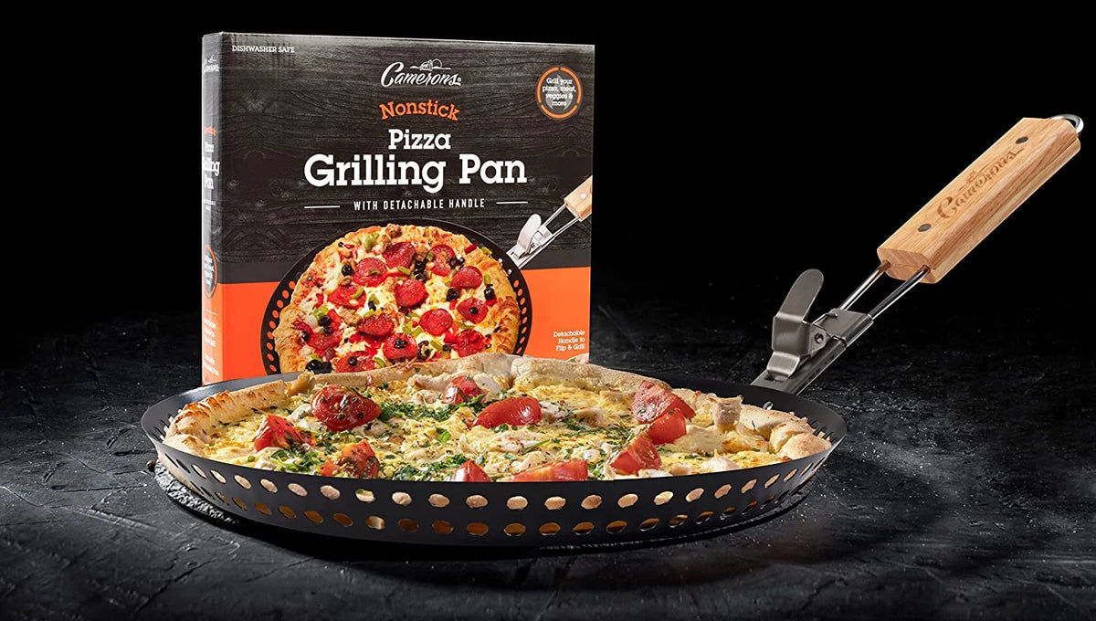 Perforated Non-stick Pizza Grill Pan with Removable Handle R16134